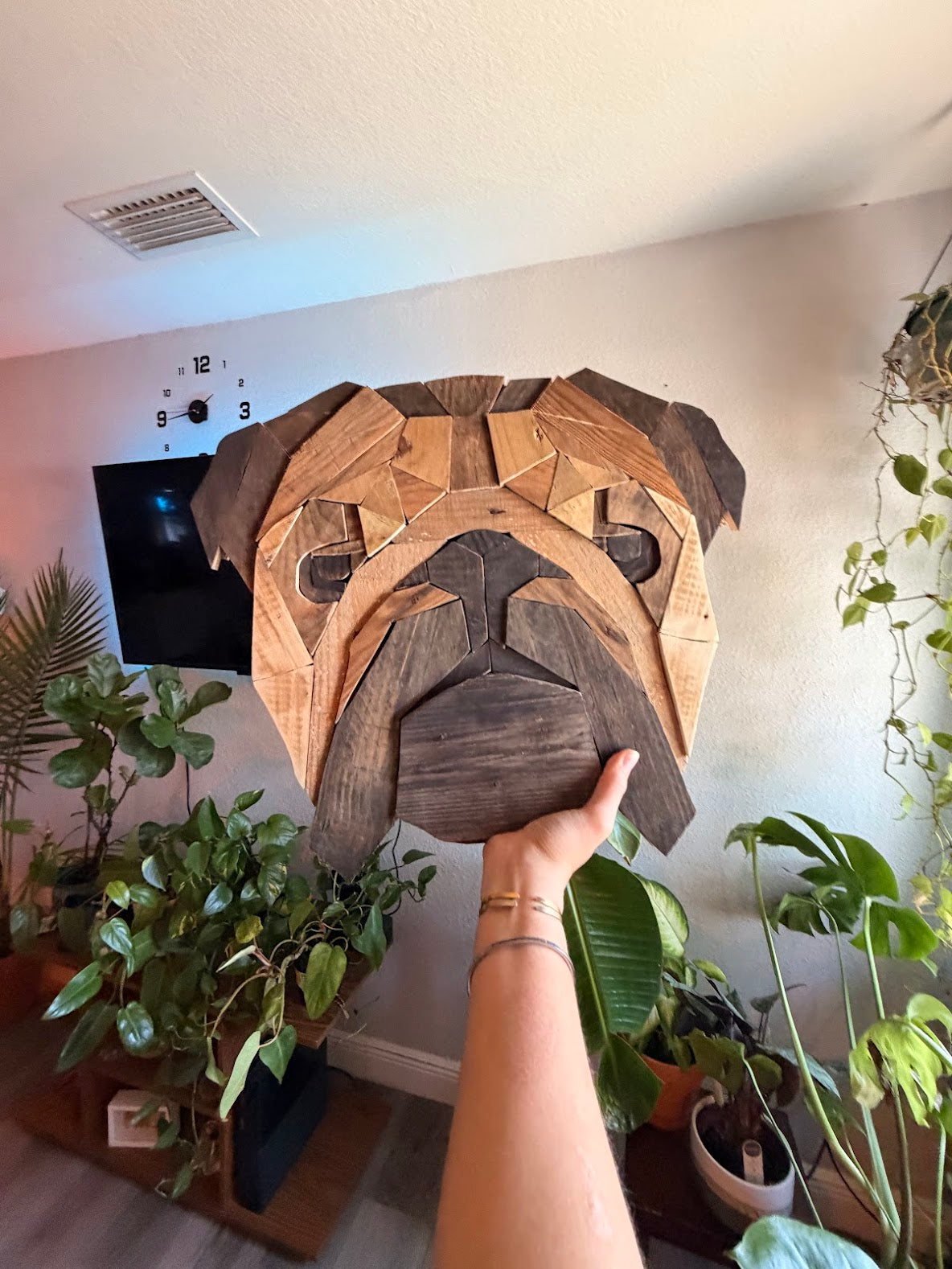 Custom Pallet Wood Dog Portrait
