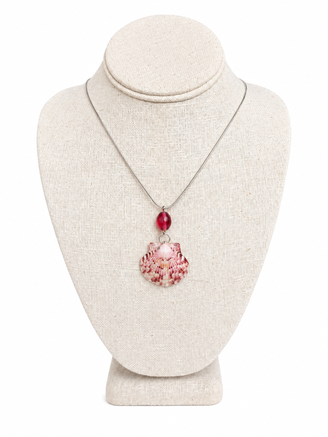 Jeweled Scallop Shell Necklace