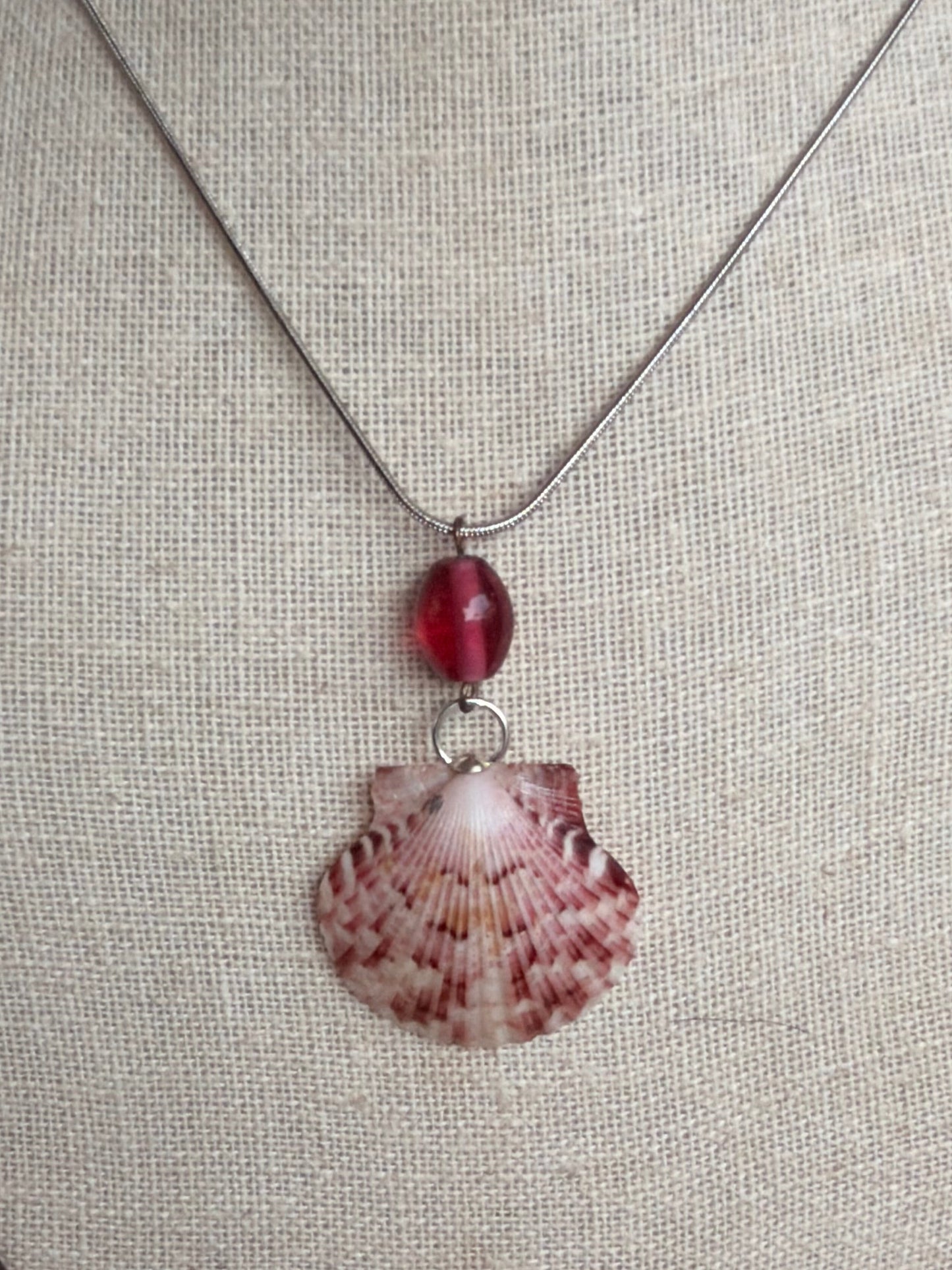 Jeweled Scallop Shell Necklace