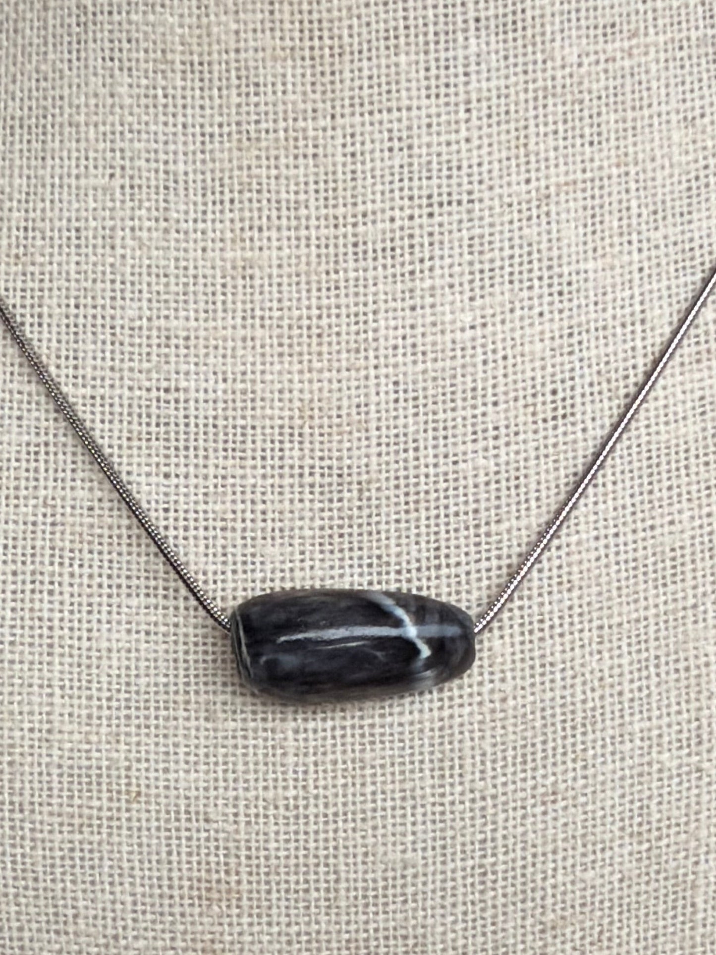 Blue Olive Shell Necklace