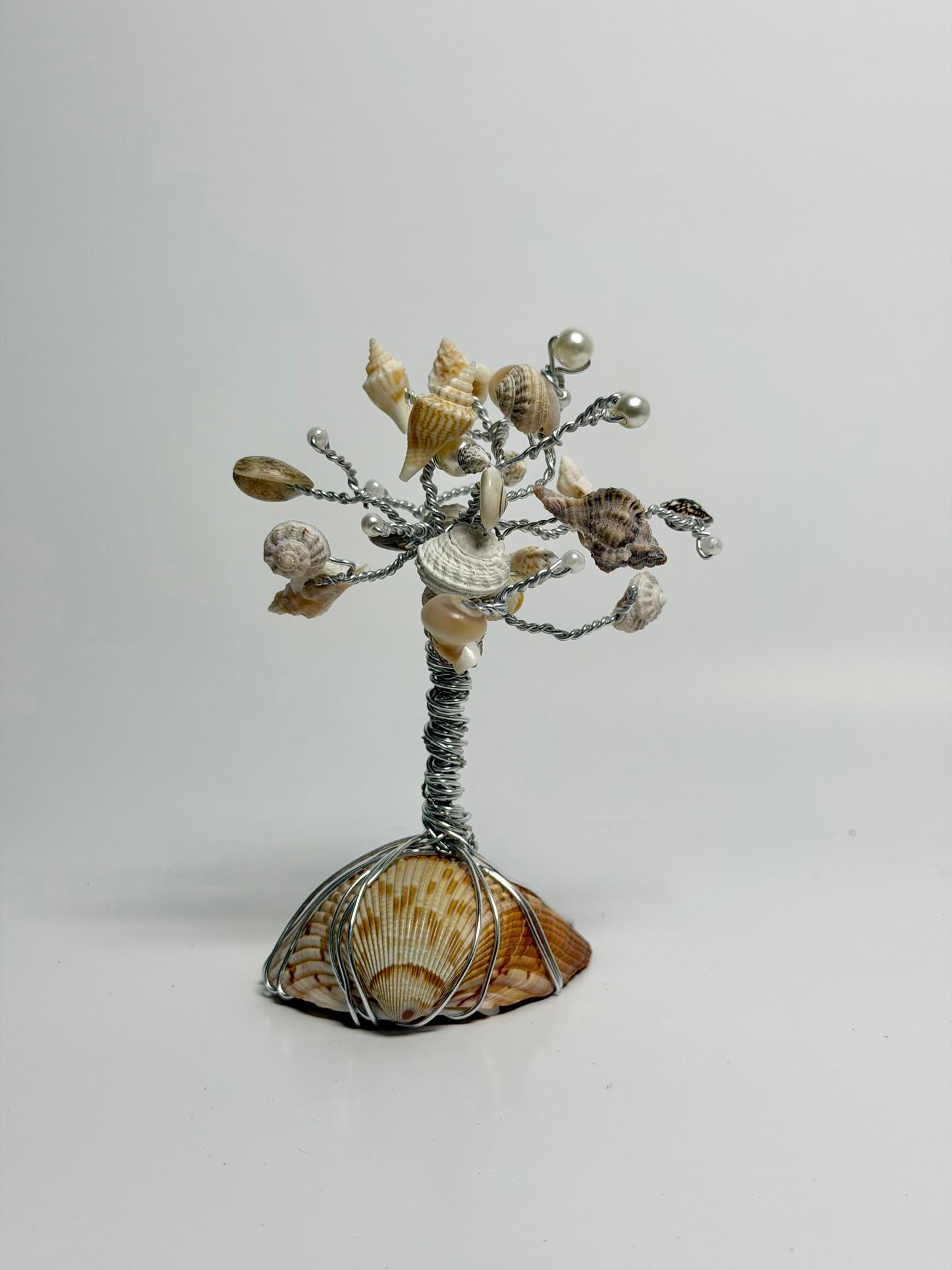 Shell Bloom Wire Tree Sculpture