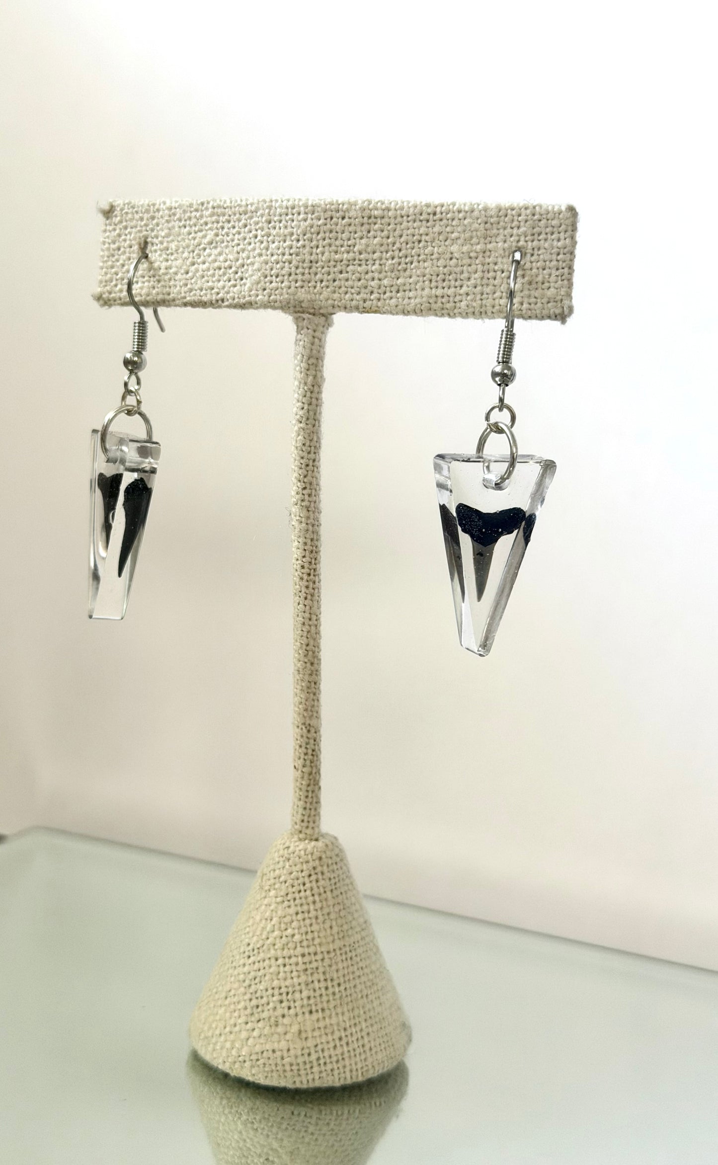 Shark Tooth Resin Earrings