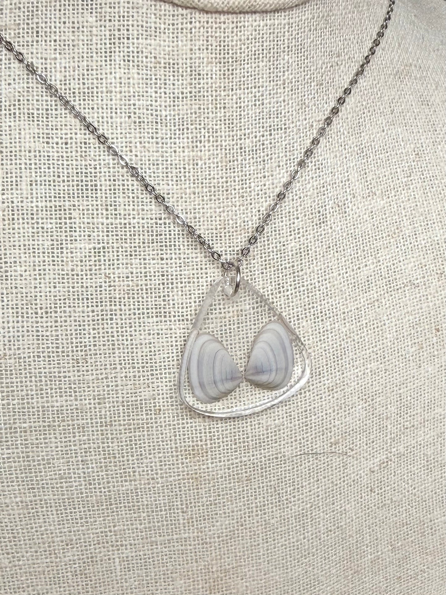 Coquina Shell Resin Necklace